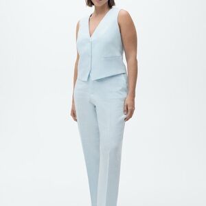 Mango Linen Vest & Trouser Set
